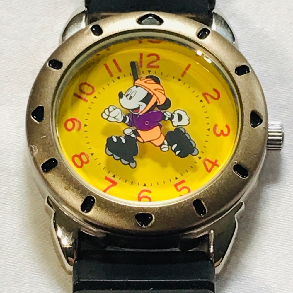 Vintage Disney Mickey Mouse Rollerblading Watch